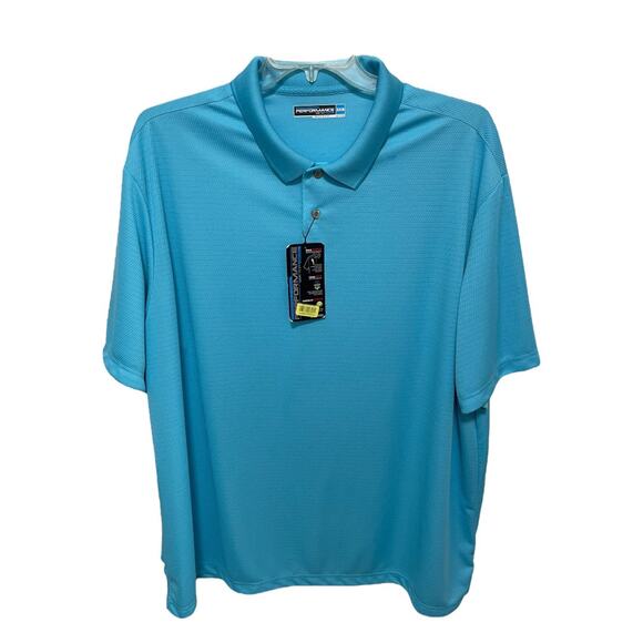 3XB Roundtree & Yorke Performance Golf Shirt Blue New - Picture 1 of 13